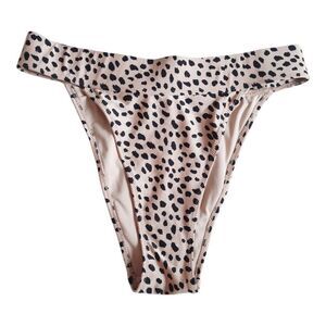 Forever 21 Tan and Black THONG Bikini Bottoms